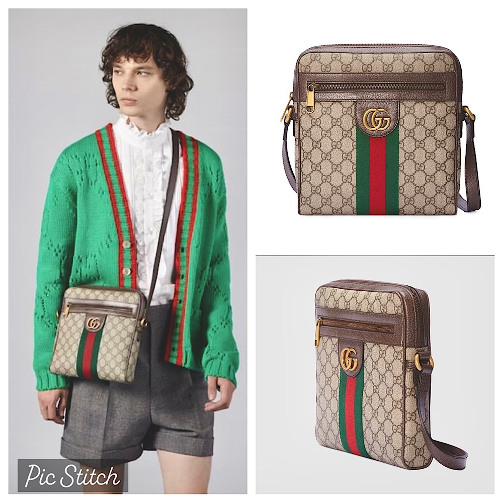 NEW 💯AUTHENTIC Gucci OPHIDIA GG SMALL MESSENGER BAG🤎❤️💚 - Picture 3 of 15